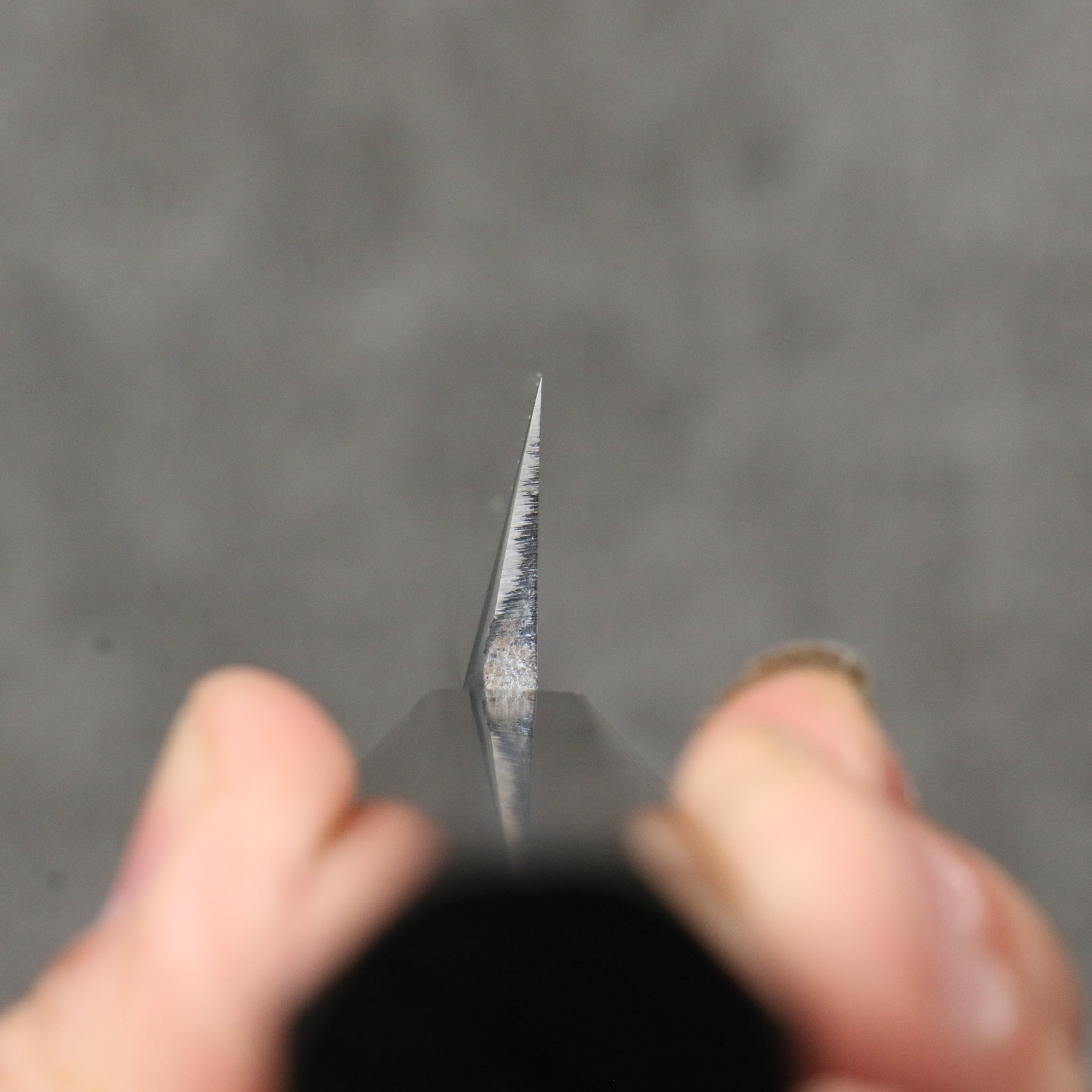 堺 孝行 窪田金彫刻 桜 白ニ鋼 黒仕上げ 柳刃包丁 240mm 黒檀柄 - 清助刃物