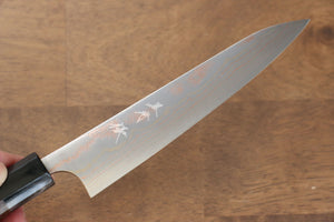 黒崎 優 鳳凰 V金10号 有色ダマスカス ペティーナイフ 和包丁 150mm タガヤサン柄 - 清助刃物