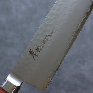 堺 孝行 V金5号 鎚目 菜切包丁  180mm 茶合板柄 - 清助刃物