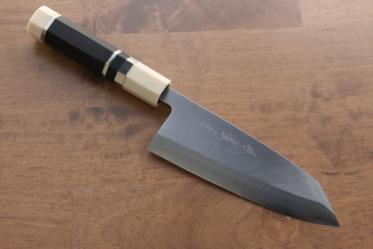 實光 至光 青紙 切付出刃包丁 150mm 両側リング付き黒檀柄 - 清助刃物