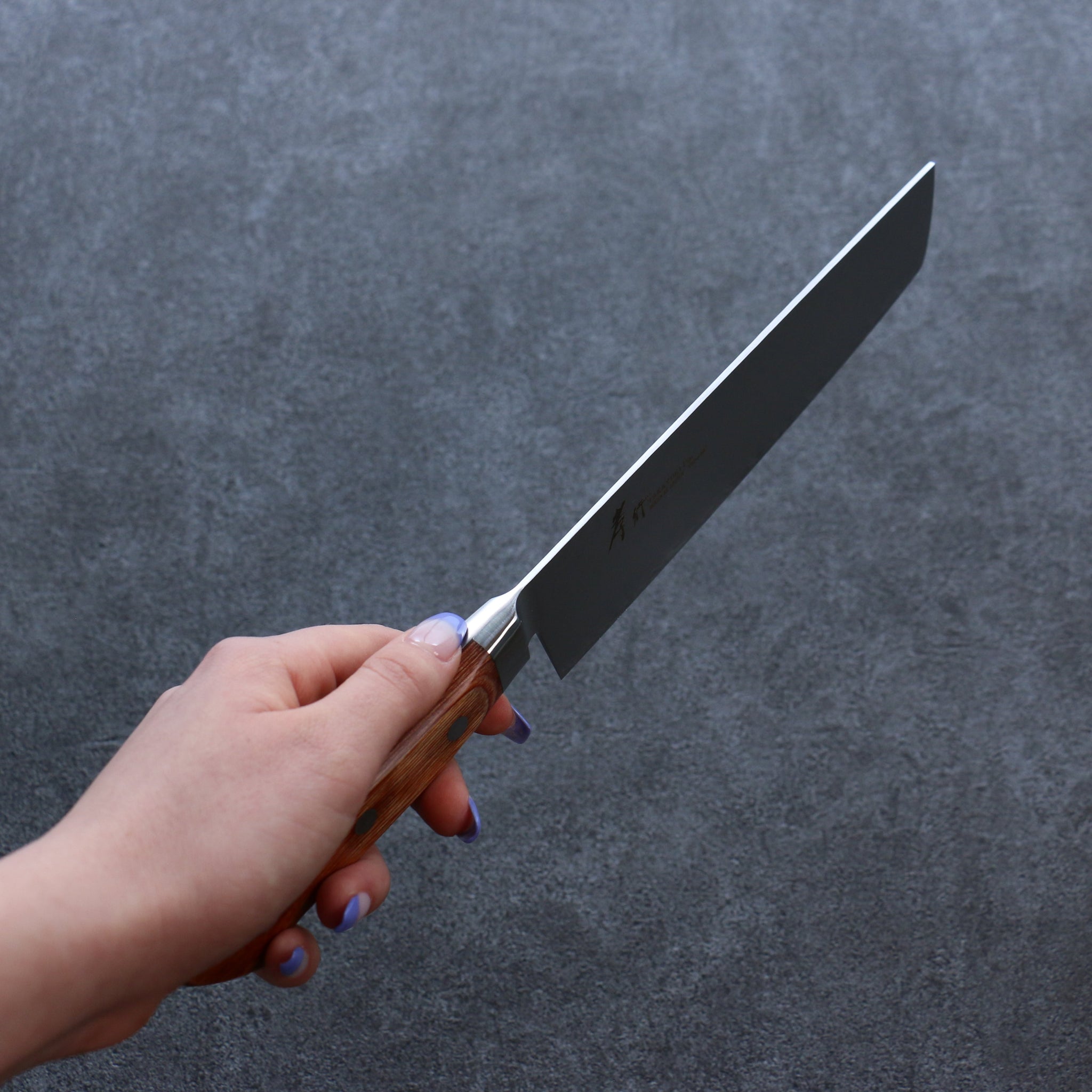 堺 孝行 V金5号 鎚目 菜切包丁  180mm 茶合板柄 - 清助刃物