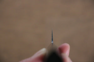 関 兼次 瑞雲 SPG2 鏡面仕上げ ダマスカス 切付ペティナイフ 和包丁 150mm 合板 白輪(七角形)柄 - 清助刃物
