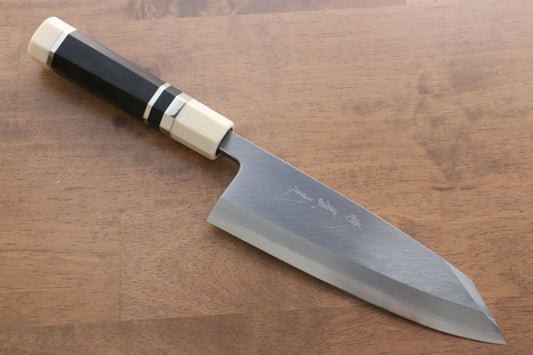 實光 至光 青紙 切付出刃包丁 180mm 両側リング付き黒檀柄 - 清助刃物