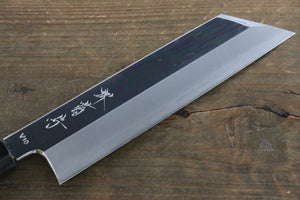 堺 菊守 V金10号 鏡面仕上げ ムキ物包丁 180mm 朴柄 - 清助刃物