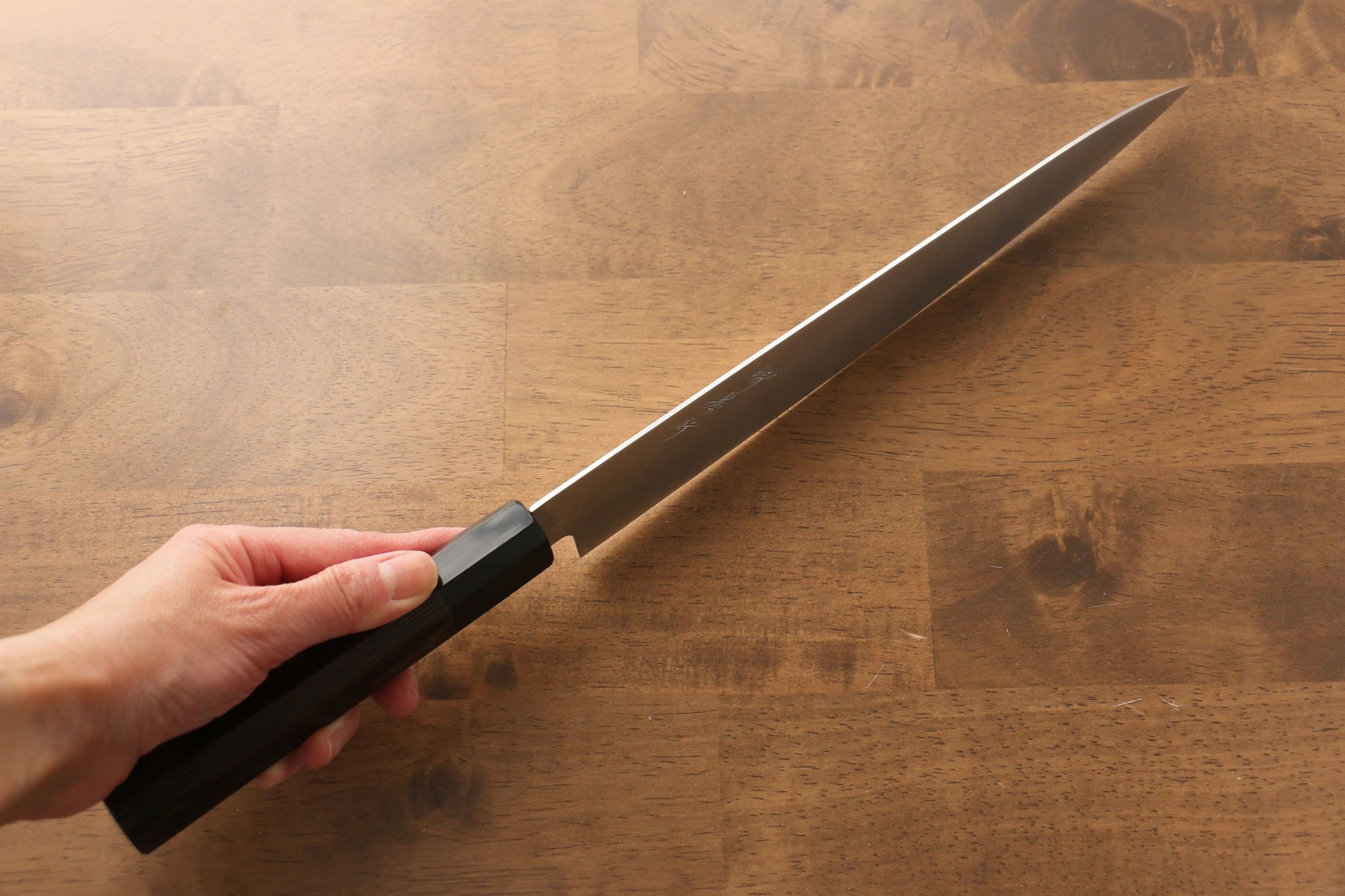 堺 孝行 銀河 ZA-18 ダマスカス 筋引包丁  240mm ウェンジ柄 - 清助刃物