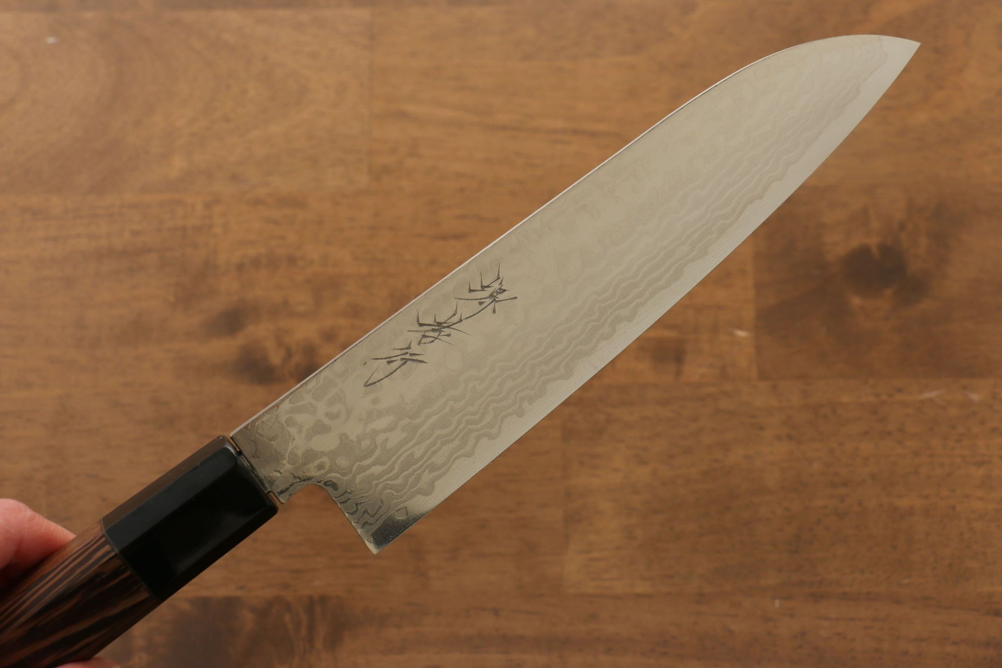 堺 孝行 銀河 ZA-18 ダマスカス 三徳包丁  180mm ウェンジ柄 - 清助刃物