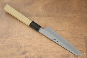 菊月 白ニ鋼 霞研 切付ペティナイフ 和包丁 135mm 朴柄 - 清助刃物
