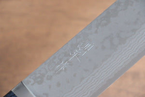 訓平 彩流（さいりゅう） V金10号 ダマスカス 薄刃包丁 和包丁 165mm 合板 (紺色)柄 - 清助刃物