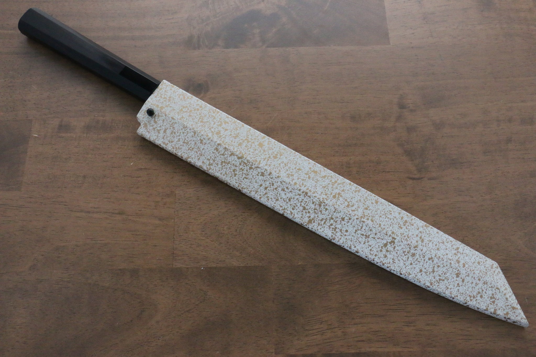 堺 孝行 飛燕 青ニ鋼 本焼 鏡面仕上げ 切付柳刃包丁  300mm 黒檀柄 鞘付き - 清助刃物