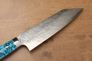 佐治 武士 R2/SG2 ダイヤモンド仕上げ 文化包丁 和包丁 170mm 青ターコイズ 柄 - 清助刃物