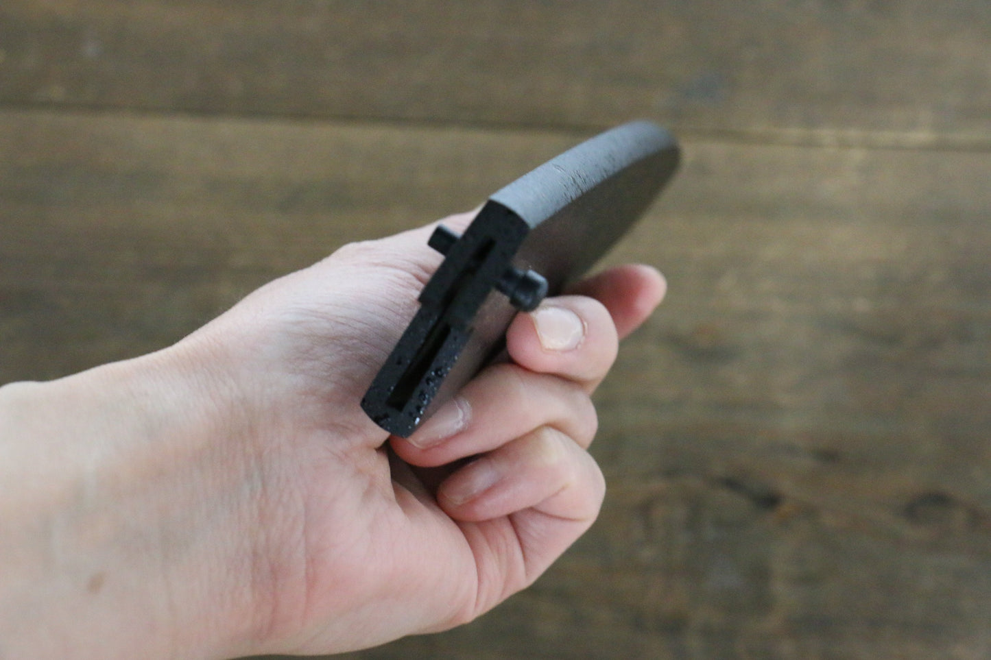 黒石目鞘 ペティナイフ用  黒合板ピン付き 180mm - 清助刃物