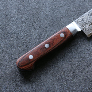 清助 木星 ZA-18 鏡面仕上げ ダマスカス 筋引包丁 和包丁 240mm 茶合板柄 - 清助刃物