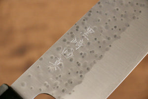 黒崎 真 SPG2 鎚目(丸) 三徳包丁  165mm 木材(和紙×銀錫)柄 - 清助刃物