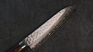 清助 スウェーデン鋼 鎚目 牛刀包丁 和包丁 180mm マホガニー柄 - 清助刃物