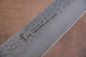 堺 孝行 V金10号 33層ダマスカス 牛刀包丁 和包丁 210mm 樫の木漆塗り(皇赤)柄 - 清助刃物