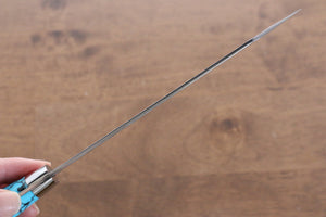 黒崎 優 閃光 R2/SG2 鎚目 ペティーナイフ 和包丁 150mm ターコイズ柄 - 清助刃物