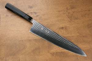 黒崎 優 閃光 R2/SG2 鎚目 龍  沈金 牛刀包丁 和包丁 270mm 漆塗り柄 鞘付き - 清助刃物