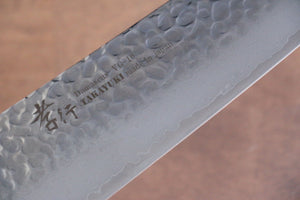 堺 孝行 V金10号 33層ダマスカス 牛刀包丁 和包丁 240mm 樫の木漆塗り(皇赤)柄 - 清助刃物