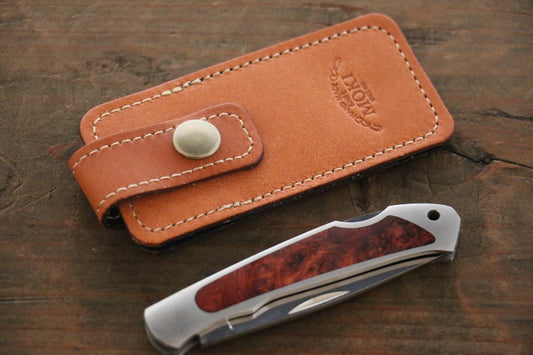 Moki Ezo Red Fox Pocket Knife - 清助刃物