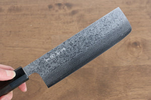 黒崎 真 V金10号 ダマスカス 菜切包丁  170mm 黒檀柄 - 清助刃物