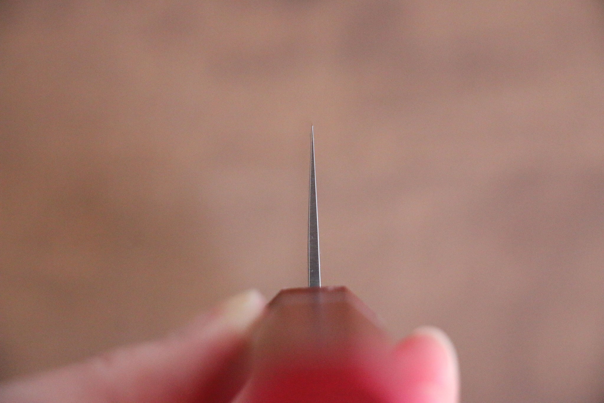 堺 孝行 V金10号 33層ダマスカス 菜切包丁  160mm 樫の木漆塗り(皇赤)柄 - 清助刃物