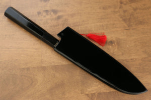 黒崎 優 閃光 R2/SG2 鎚目 龍  沈金 三徳包丁 和包丁 165mm 漆塗り柄 鞘付き - 清助刃物