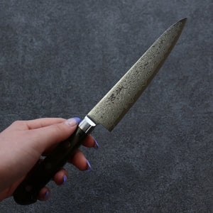 清助 VG10 33層 ダマスカス ペティーナイフ 和包丁 135mm 茶合板柄 - 清助刃物