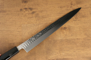 黒崎 優 閃光 R2/SG2 鎚目 富士山  沈金 筋引包丁 和包丁 270mm 漆塗り柄 鞘付き - 清助刃物