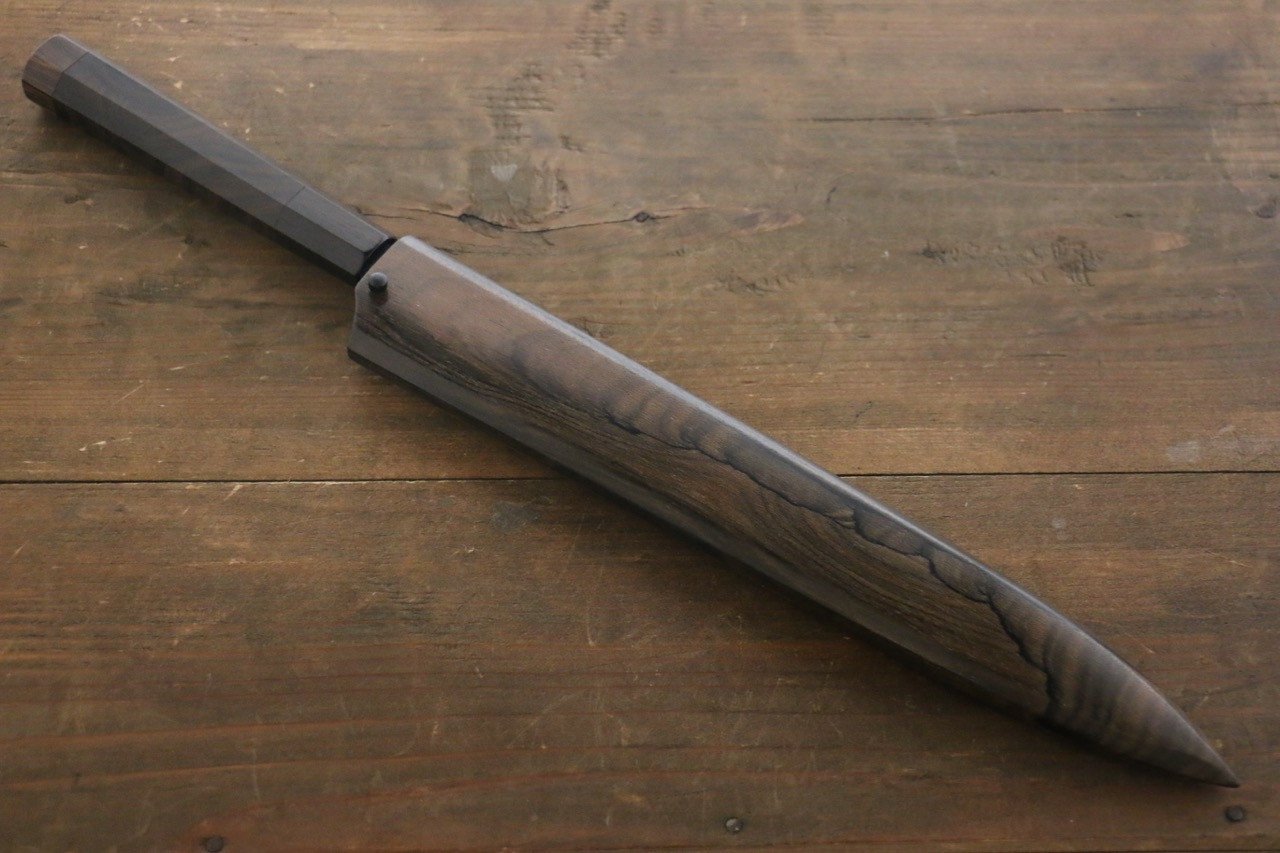 堺 孝行 白虎 白一鋼 柳刃包丁  270mm シャム柿柄 鞘付き - 清助刃物