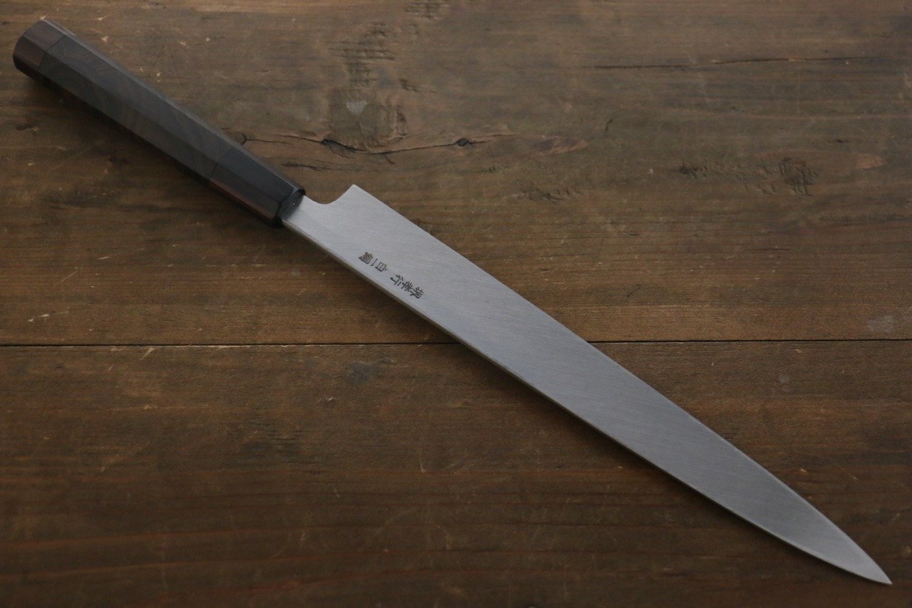 堺 孝行 白虎 白一鋼 柳刃包丁  270mm シャム柿柄 鞘付き - 清助刃物