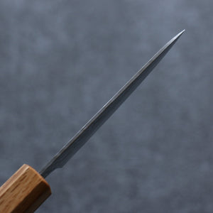 清助 月影 AUS10 磨き仕上げ 鎚目 ダマスカス ペティーナイフ 和包丁 80mm 樫柄 - 清助刃物