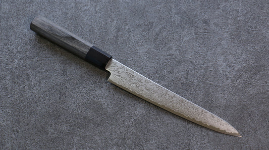 清助 V金10号 ダマスカス ペティーナイフ  180mm グレー合板柄 - 清助刃物