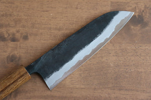 進藤恭平 青紙 黒仕上げ 三徳包丁 和包丁 170mm 樫漆塗り柄 - 清助刃物