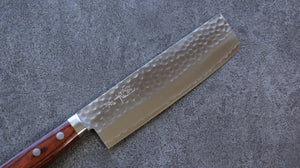 訓平 刻流（こくりゅう） V金10号 鎚目 薄刃包丁 和包丁 165mm マホガニー柄 - 清助刃物