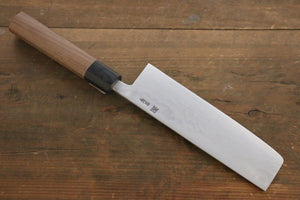 田中 誠貴 青ニ鋼 ダマスカス 菜切包丁  165mm ウォルナット柄 - 清助刃物