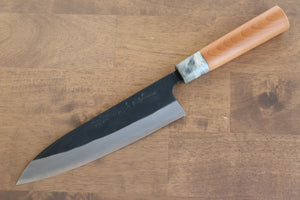 山本 直 白ニ鋼 黒打 牛刀包丁 和包丁 180mm 桜柄 - 清助刃物