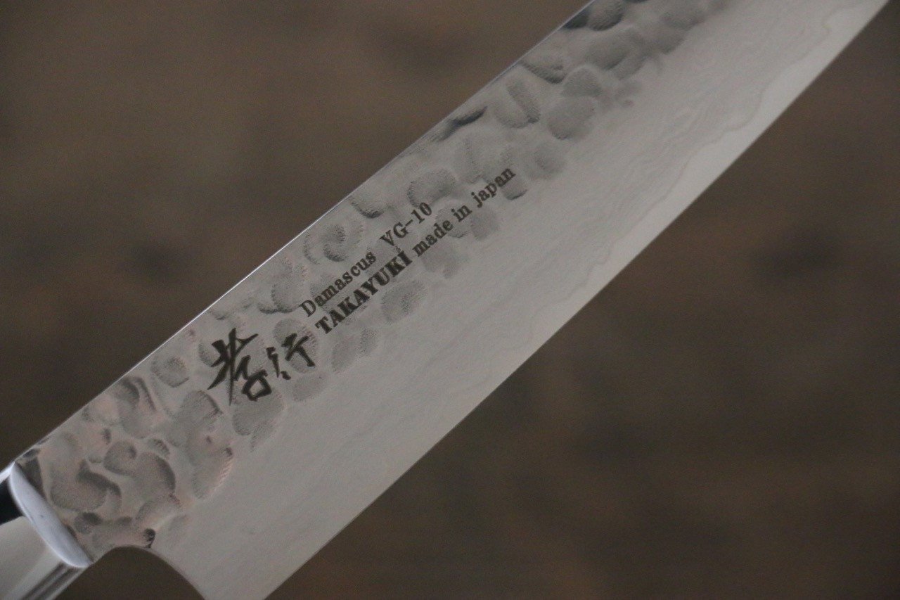 堺 孝行 VG10 33層 ダマスカス ペティーナイフ  150mm デザートアイアンウッド（杉原モデル）柄 - 清助刃物