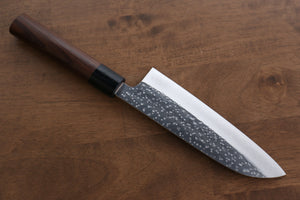 黒崎 真 V金10号 鎚目(丸) 三徳包丁  165mm モラド柄 - 清助刃物