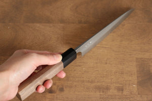 山本 直 V金10号 梨地 ダマスカス ペティーナイフ 和包丁 140mm ウォルナット柄 - 清助刃物