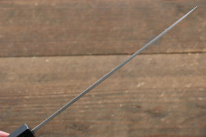 佐治 武士 青ニ鋼 有色ダマスカス ペティーナイフ 和包丁 150mm リング付き黒檀柄 - 清助刃物