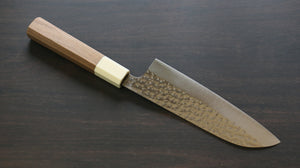 黒崎 優 閃光 R2/SG2 鎚目 三徳包丁 和包丁 165mm ウォルナット柄 - 清助刃物