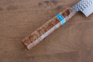 黒崎 優 閃光 R2/SG2 鎚目 筋引包丁 和包丁 270mm 楓(ターコイズリング付き木目)柄 - 清助刃物