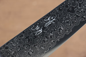 清助 AUS10 45層 鏡面仕上げ ダマスカス 牛刀包丁  180mm 黒合板柄 - 清助刃物