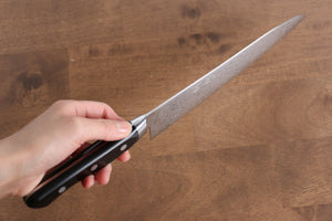 清助 AUS10 45層 鏡面仕上げ ダマスカス 牛刀包丁 和包丁 210mm 黒合板柄 - 清助刃物