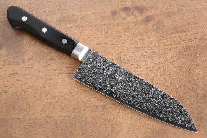 清助 AUS10 45層 鏡面仕上げ ダマスカス 三徳包丁 和包丁 170mm 黒合板柄