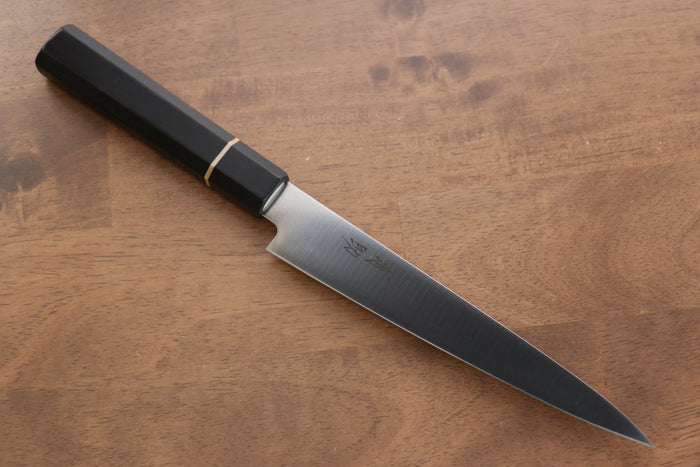 清助 モリブデン鋼（MOL） スライサーナイフ 和包丁 180mm 黒合板柄