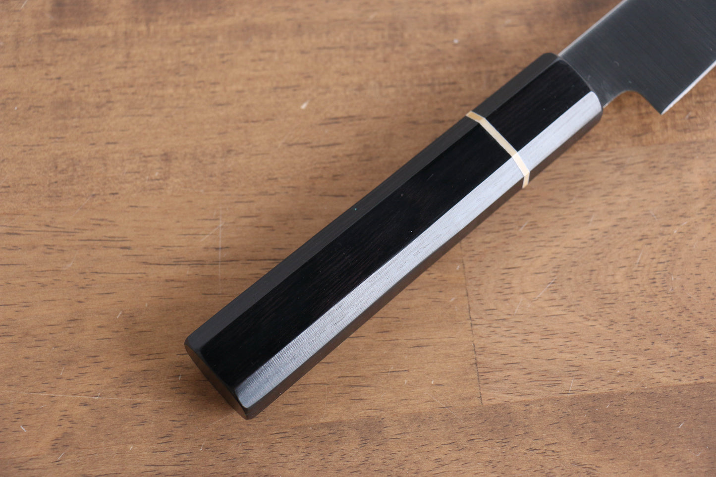 清助 モリブデン鋼（MOL） スライサーナイフ  180mm 黒合板柄 - 清助刃物