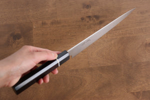 清助 モリブデン鋼（MOL） スライサーナイフ 和包丁 210mm 黒合板柄 - 清助刃物