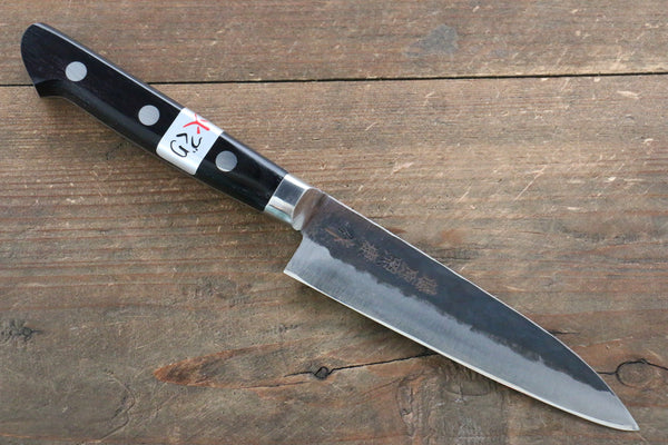 藤原 照康 伝家の宝刀 青スーパー鋼 黒仕上げ ペティーナイフ 120mm 黒