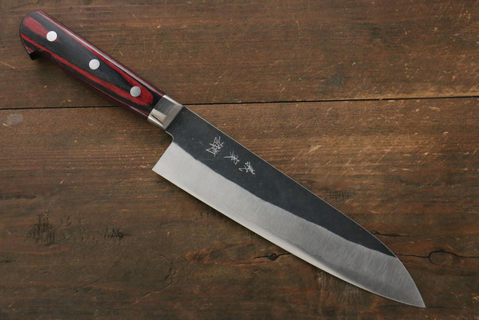 加藤 義実 青スーパー鋼 黒打 牛刀包丁 和包丁 180mm 合板柄